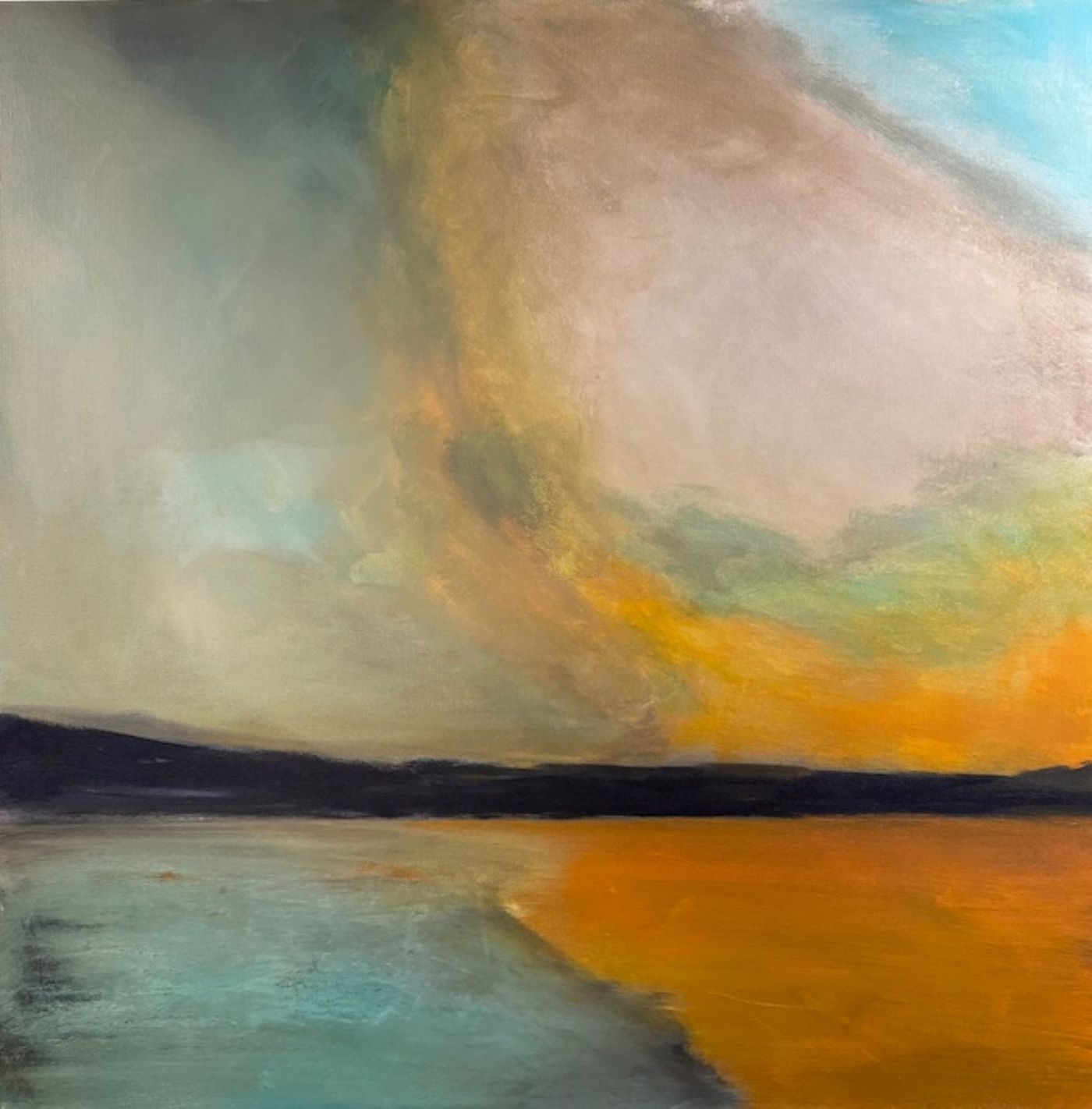 Before the Turn Square Giclee Print - Atmospheric Sky Wall Art