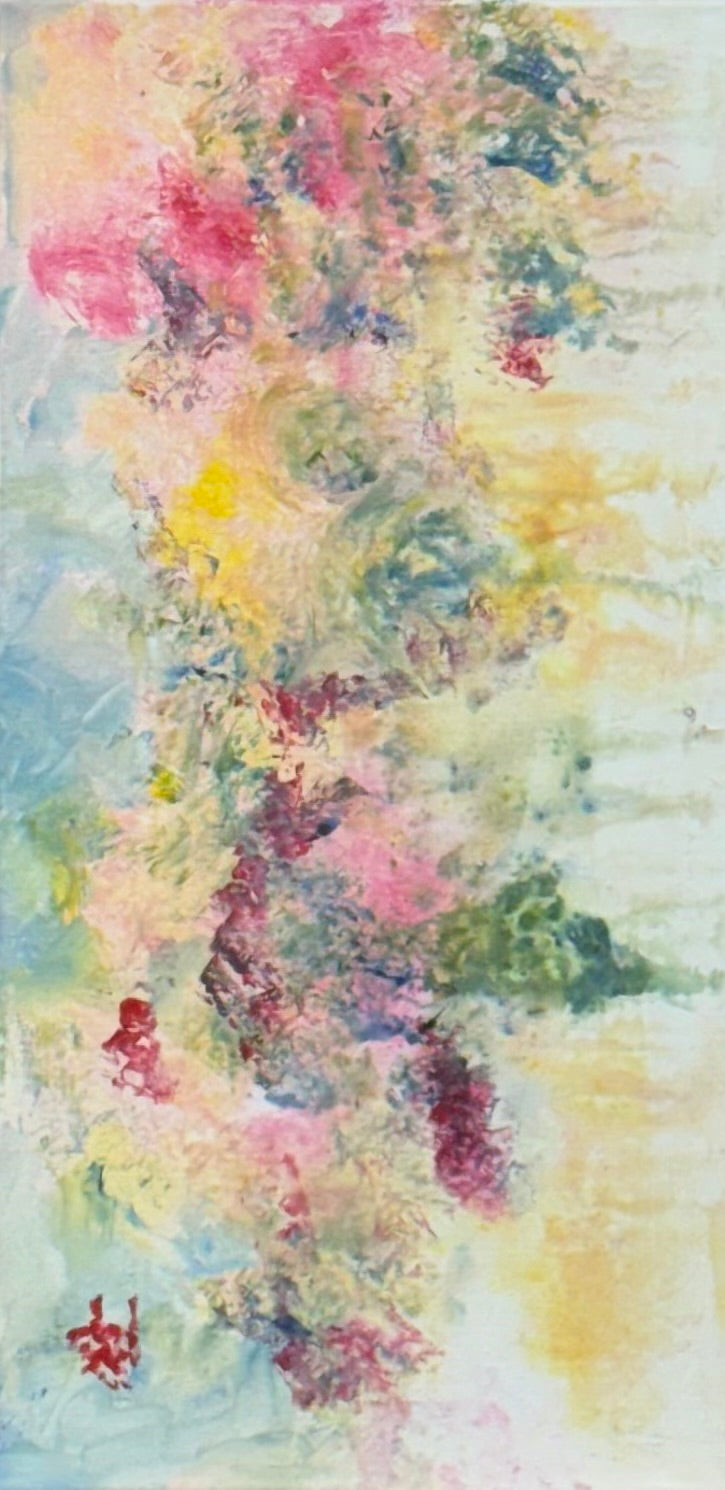 Splash of Spring I Abstract Floral Original - Vibrant Spring Art