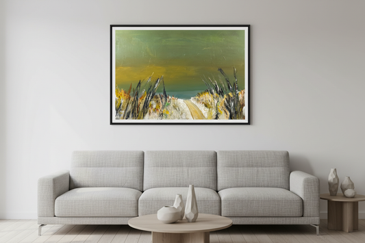 A Path to the Sea above sofa