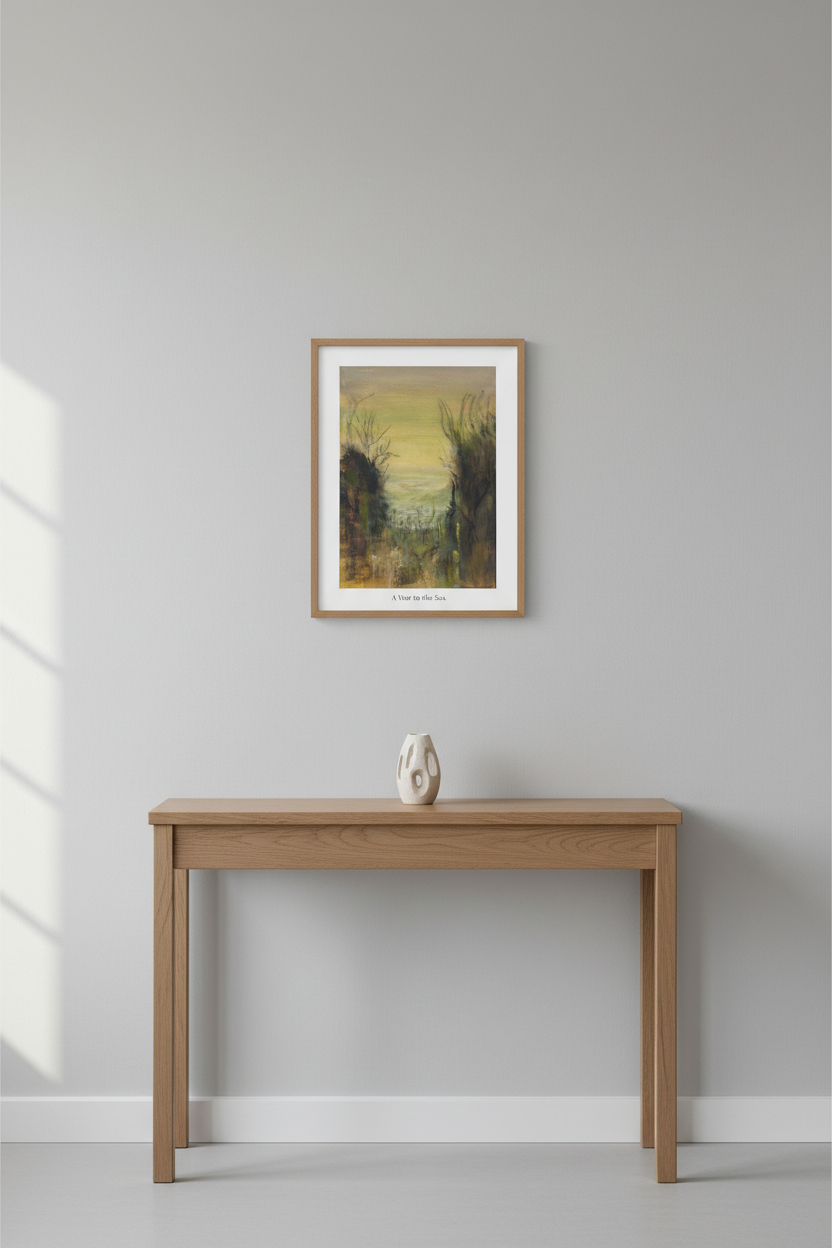 A View to the Sea 11x14 above console table