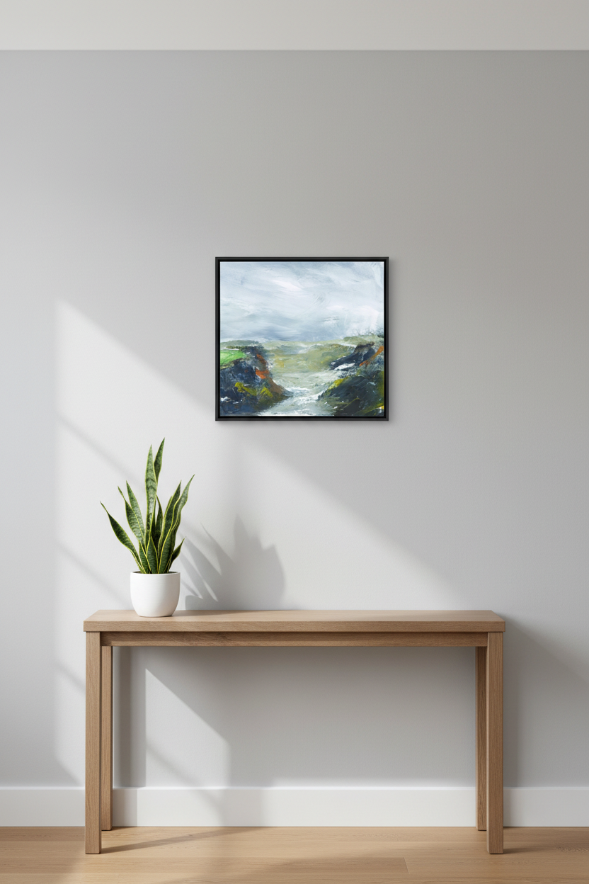Brewing Storm above console table