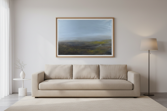 Far Far Away above sofa