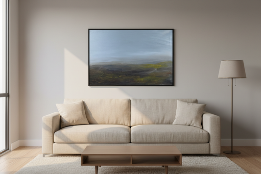 Far Far Away above sofa