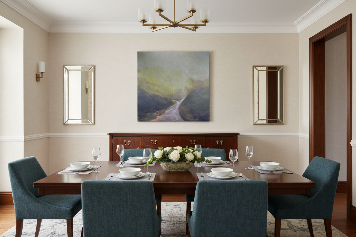 Misty Path 36x36 Canvas - Dining Room