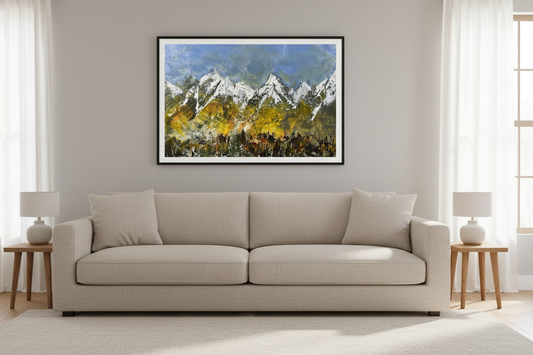 Mountain Glow above sofa