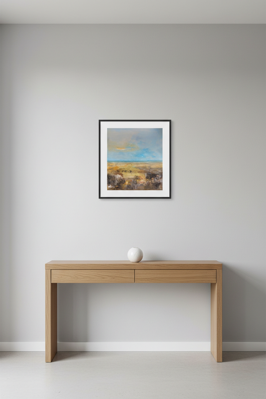 The Plateau above console table