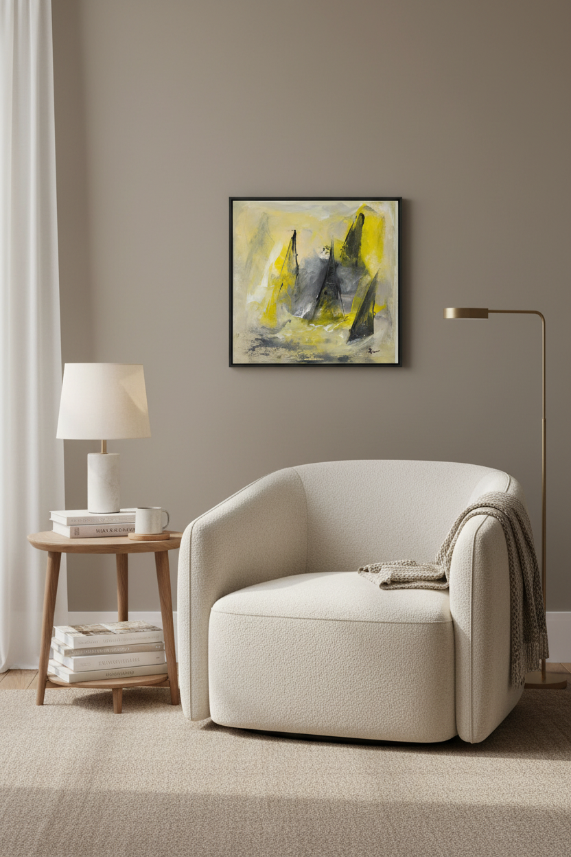 The Race 17x17 above chair